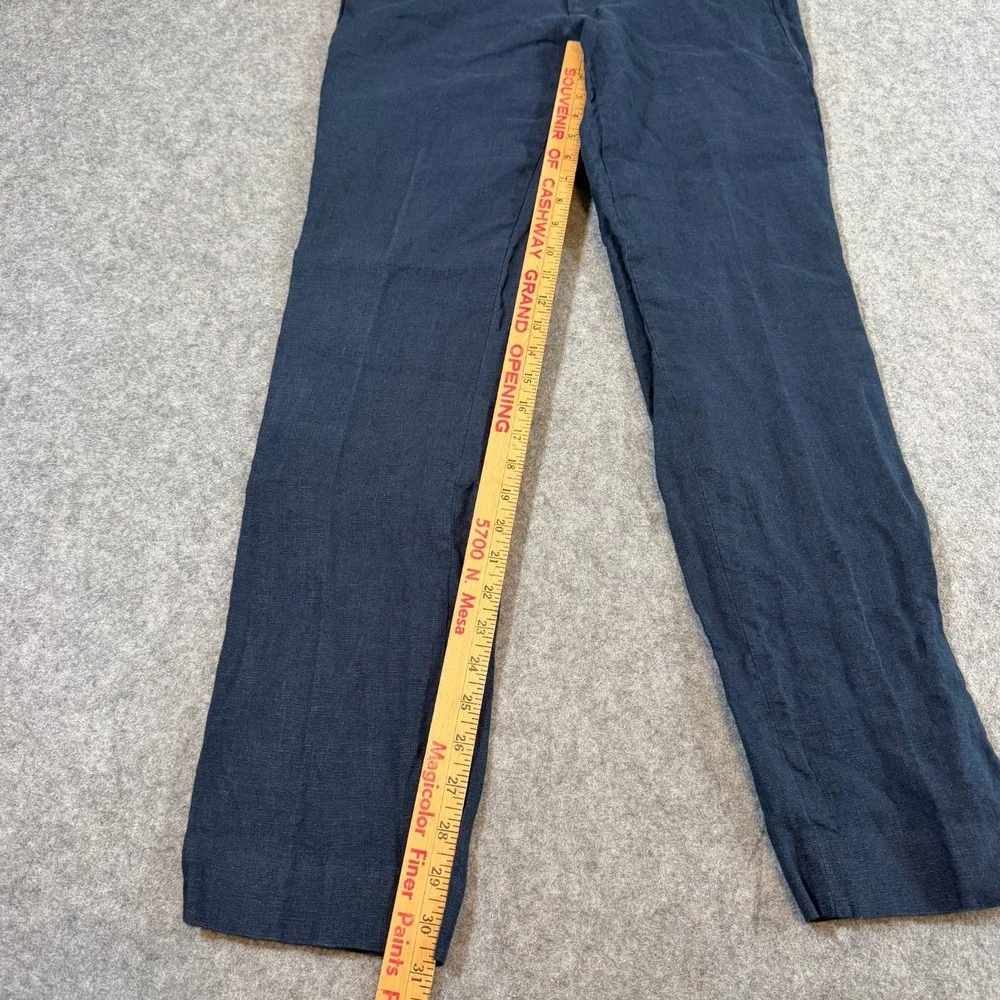 J. Crew Navy Blue Linen Thompson Tapered Leg Dress Pants Men's Size 28x31*